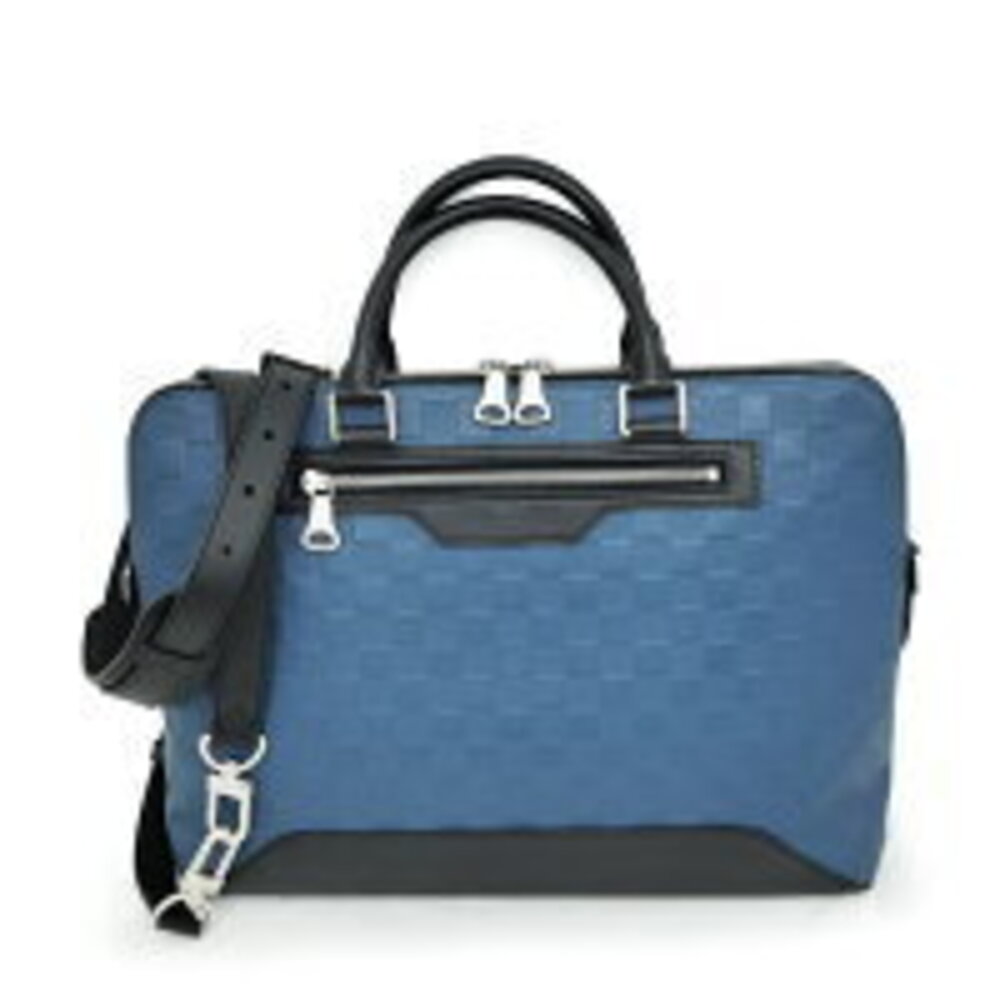 Louis Vuitton Damier Infini Black Avenue Briefcase Orion Blue Business Bag
